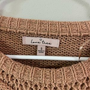 Pink/Tan Knit Sweater